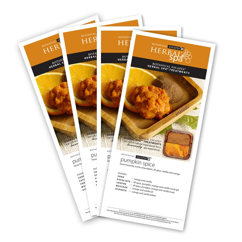 Herbal Spa Fall Aroma Menu Card 5 pcs Set